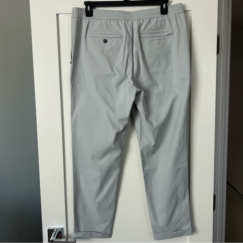 Vuori Meta Chino Slim Straight Pants Light Grey Size 36 - Picture 8 of 16